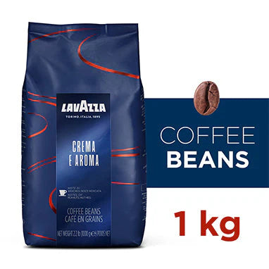 Lavazza Crema e Aroma Coffee Beans 1kg (Blue) / Pack of 6