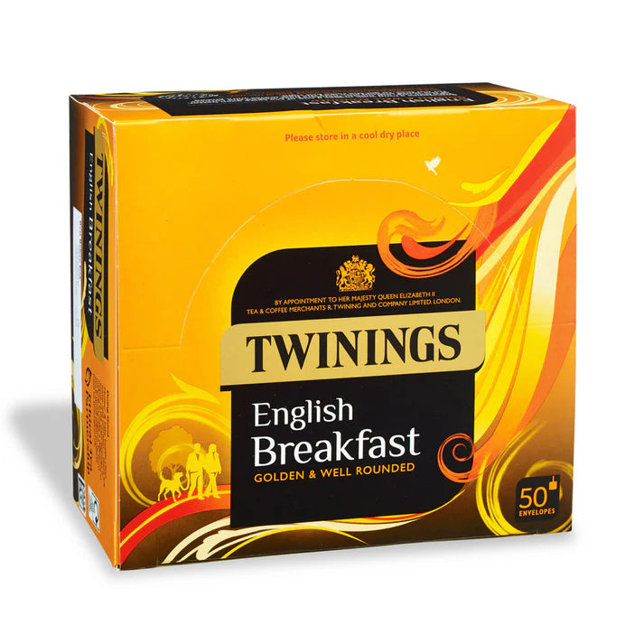 Twinings English Breakfast Enveloped / pack of 100 X 6 boxes