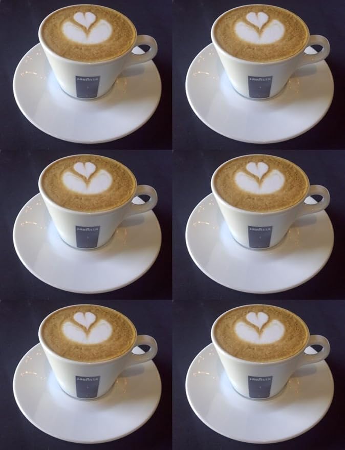 Lavazza Branded Cappuccino Cup &amp; Saucer Set of 6