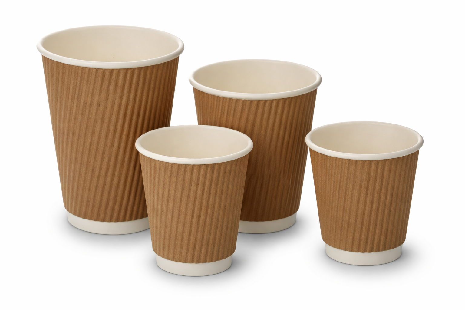 Kraft Paper Ripple Wall Coffee Cups