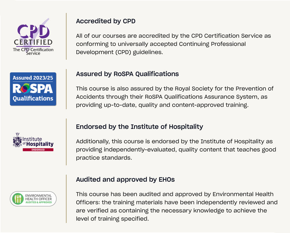 Food Safety & Hygiene Level 2 Course for Catering