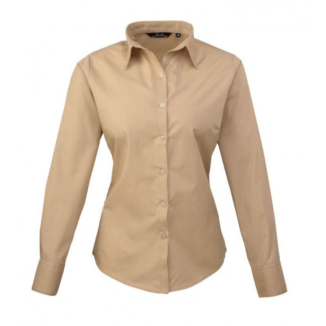 Premier Womens Long Sleeve Colours Poplin Blouse
