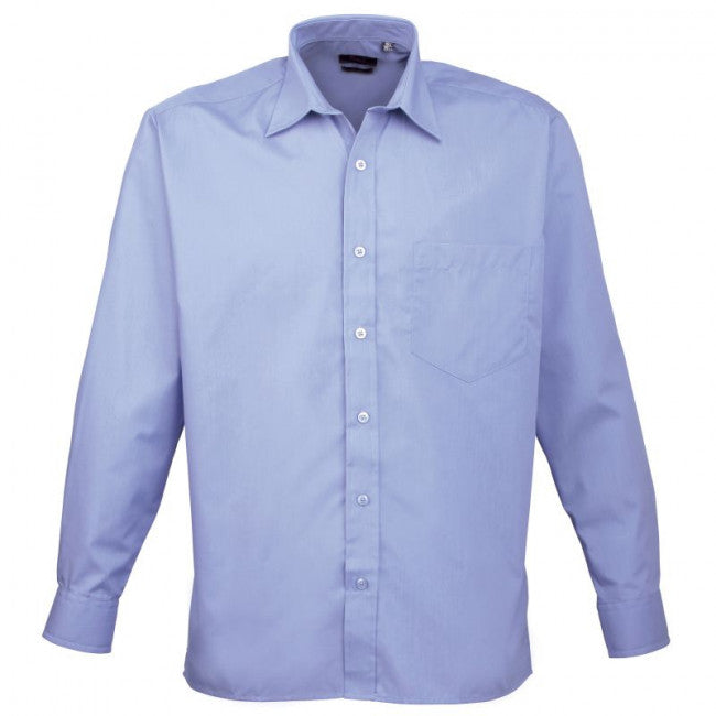 Premier Mens Long Sleeve Colours Poplin Shirt