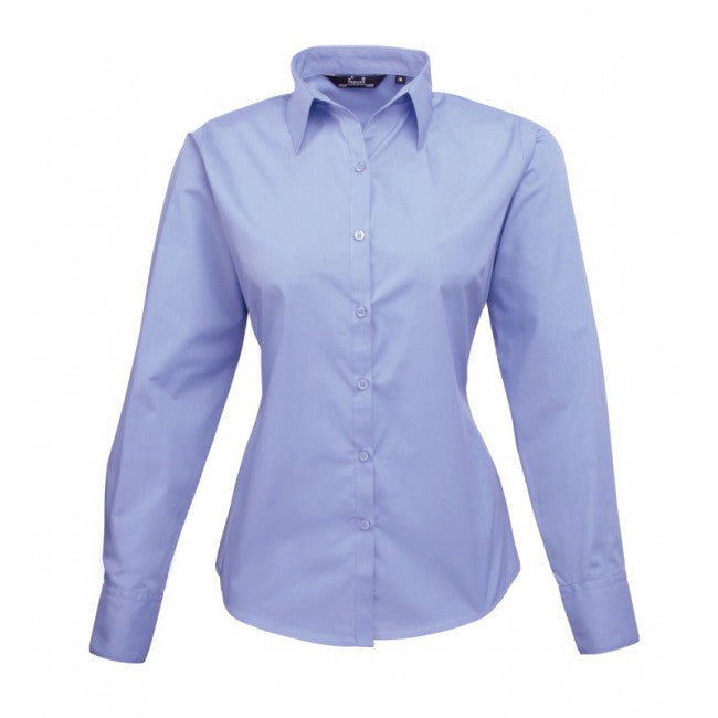 Premier Womens Long Sleeve Colours Poplin Blouse