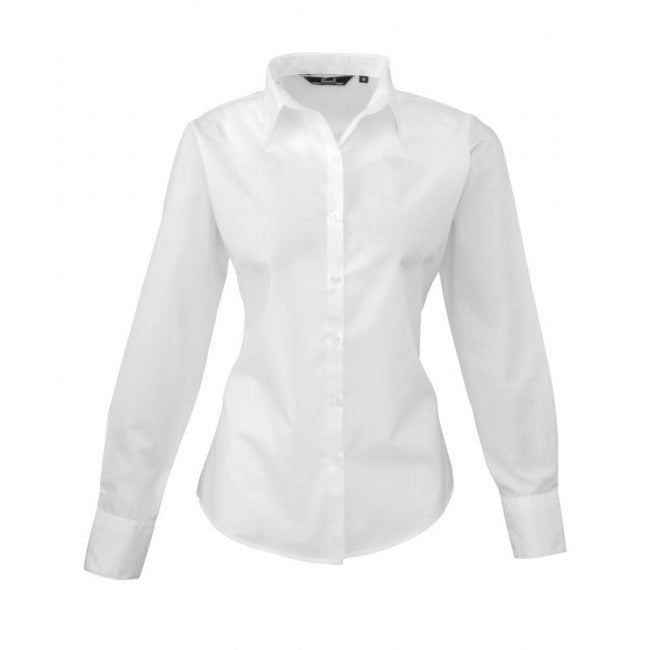 Premier Womens Long Sleeve Colours Poplin Blouse