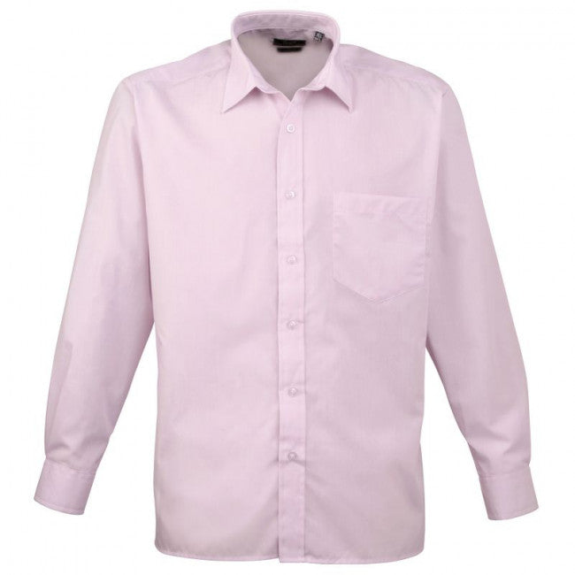 Premier Mens Long Sleeve Colours Poplin Shirt