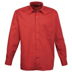 Premier Mens Long Sleeve Colours Poplin Shirt