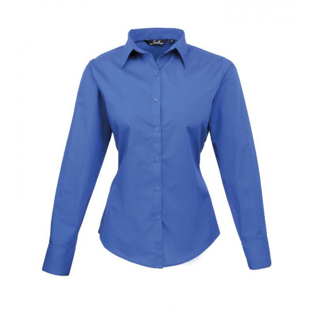 Premier Womens Long Sleeve Colours Poplin Blouse