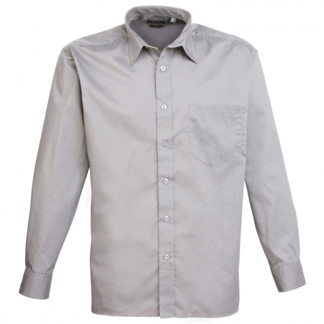 Premier Mens Long Sleeve Colours Poplin Shirt