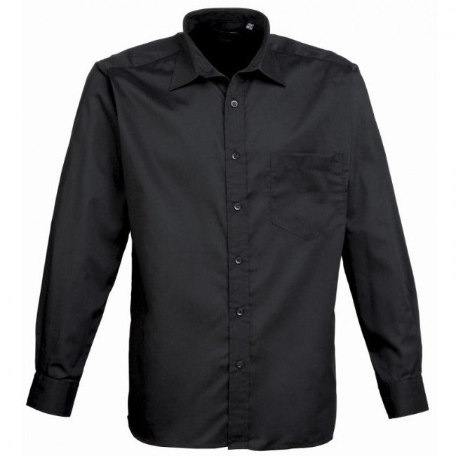Premier Mens Long Sleeve Colours Poplin Shirt