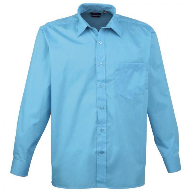 Premier Mens Long Sleeve Colours Poplin Shirt