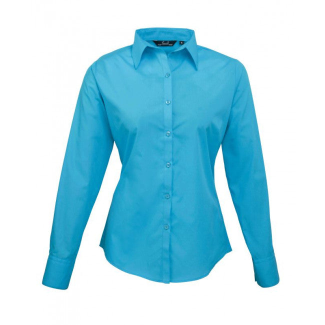 Premier Womens Long Sleeve Colours Poplin Blouse