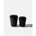 Black Paper Ripple Wall Coffee Cups