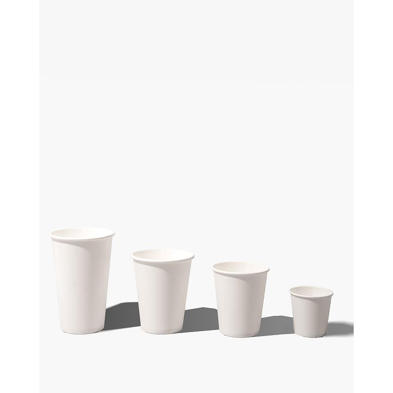 White Paper Single Wall Coffee Cups