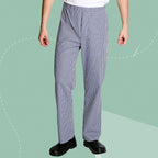 Elasticated Gingham Chef Trouser