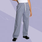 Drawstring Gingham Chef Trouser
