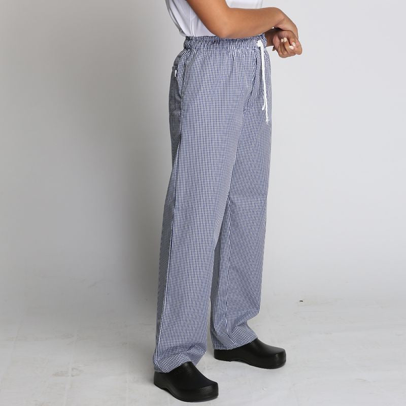 Drawstring Gingham Chef Trouser