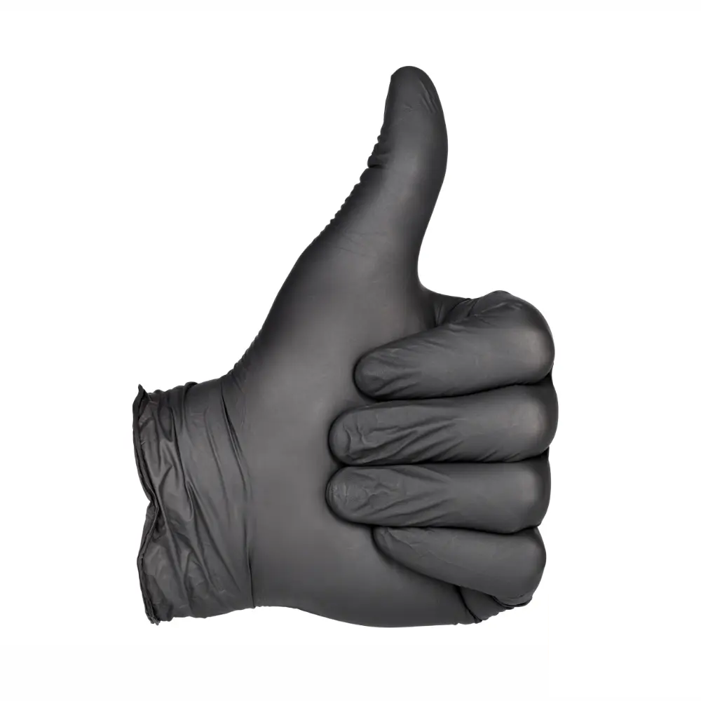 Black Nitrile Gloves - Powder Free / Pack of 100