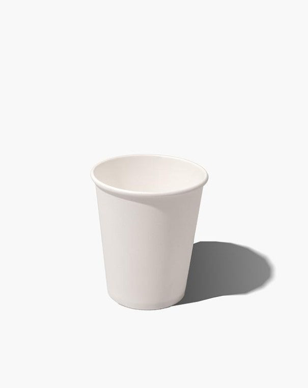 White Paper Single Wall Coffee Cups