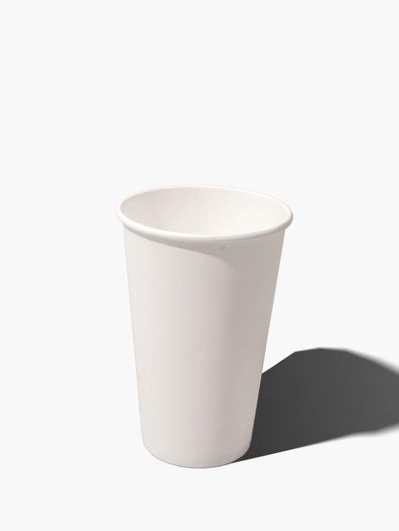 White Paper Single Wall Coffee Cups