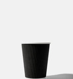 Black Paper Ripple Wall Coffee Cups