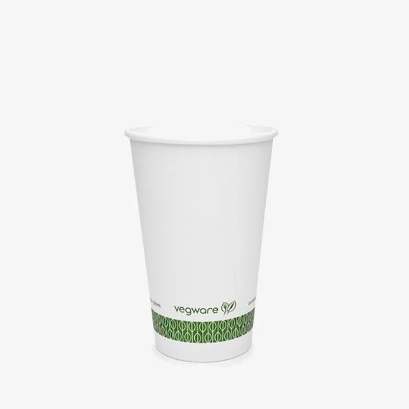 Vegware 12oz White Double Wall Takeaway Hot Cup / Pack of 500