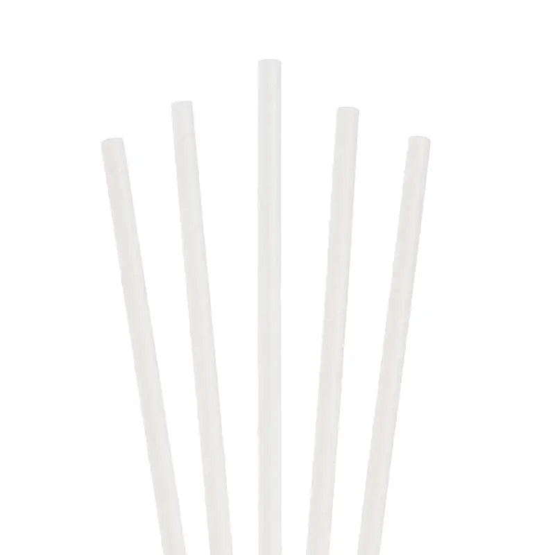 White paper cocktail straws