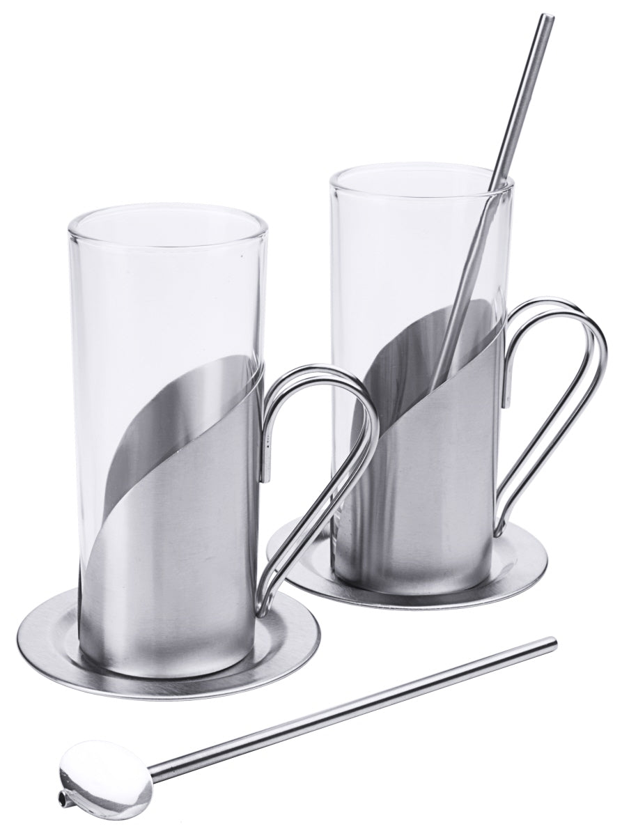 Lemon Tea/ Latte Glass Set (Priced and packed in pairs)