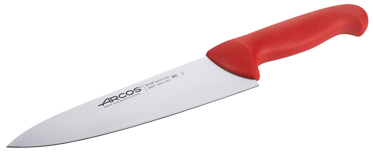 Colour Coded Cooks Knife red / 18 cm