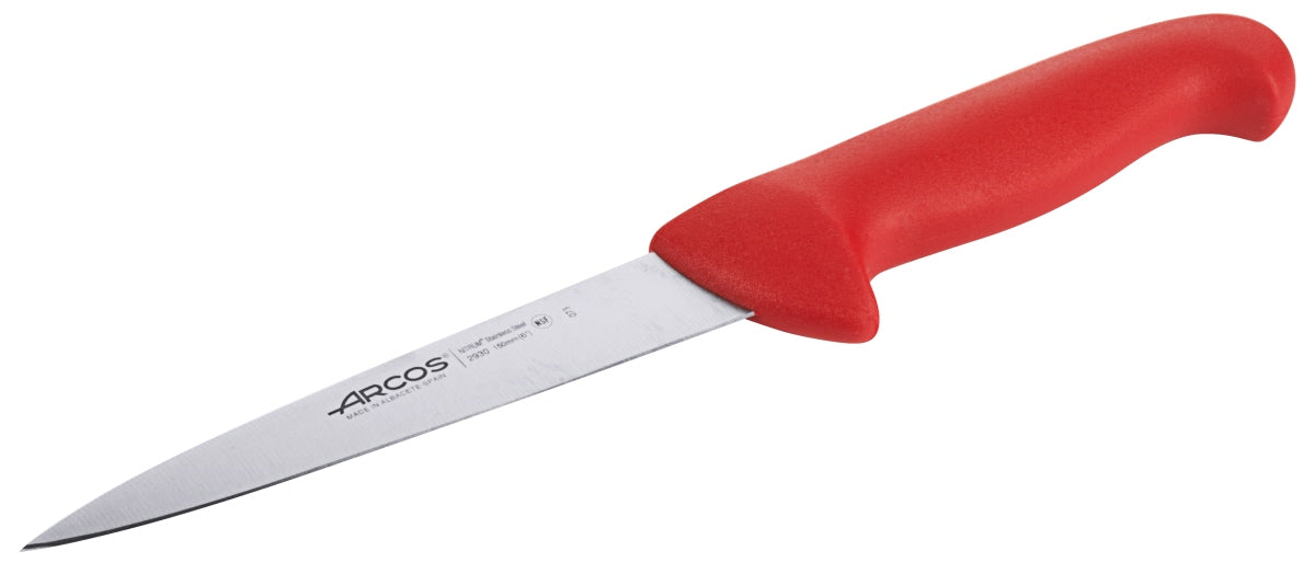 Colour Coded Filleting Knife - red