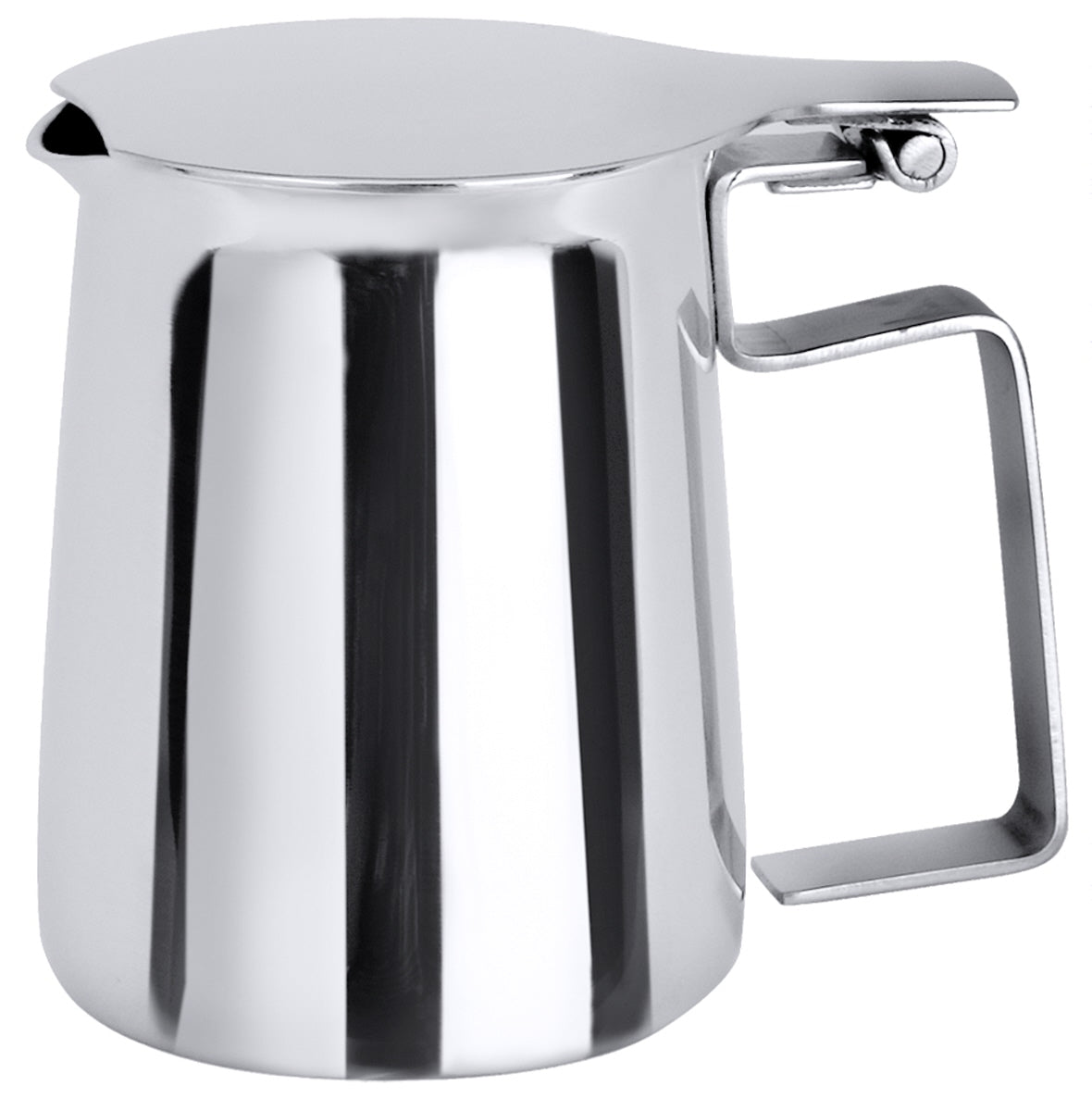 Creamer with hinged lid