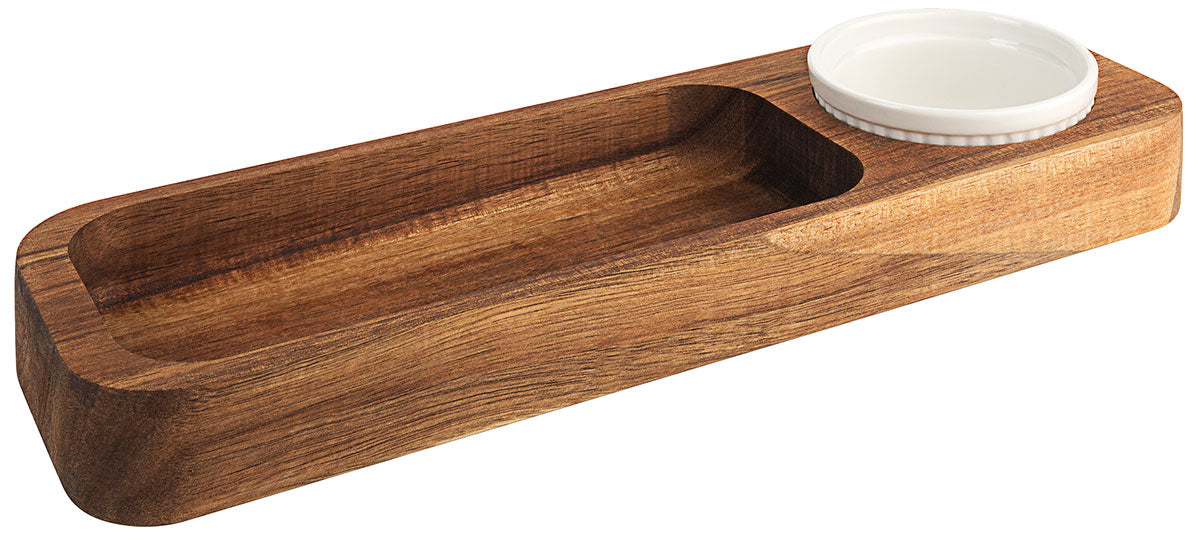 Acacia Wood Dip Set 30 cm / 10 cm