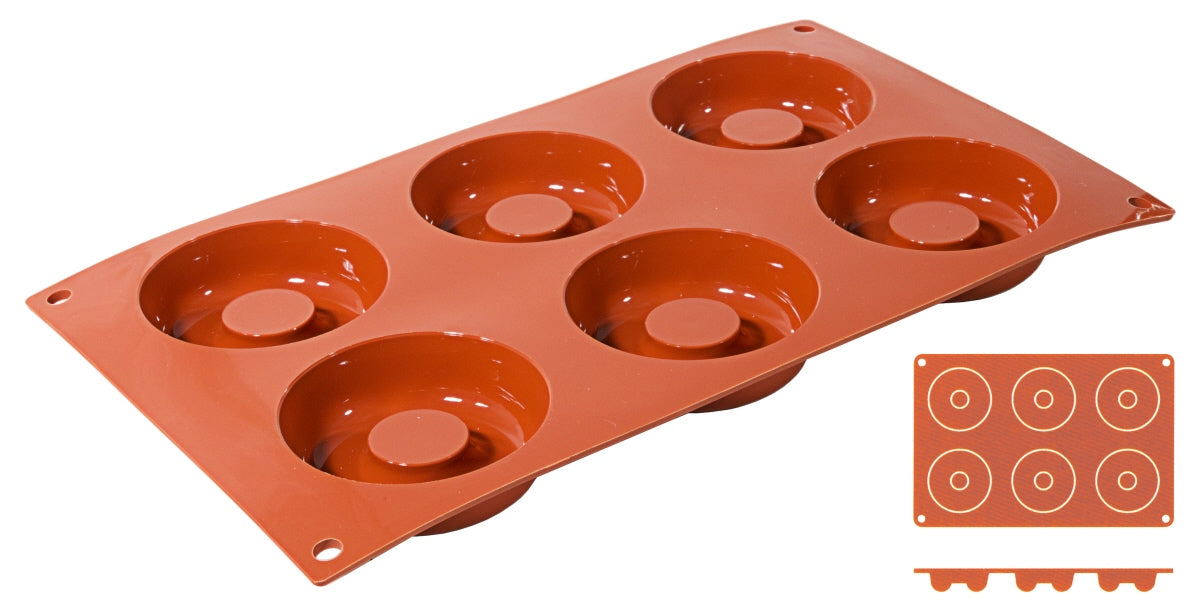 Non-Stick Savarin Moulds with 6 moulds