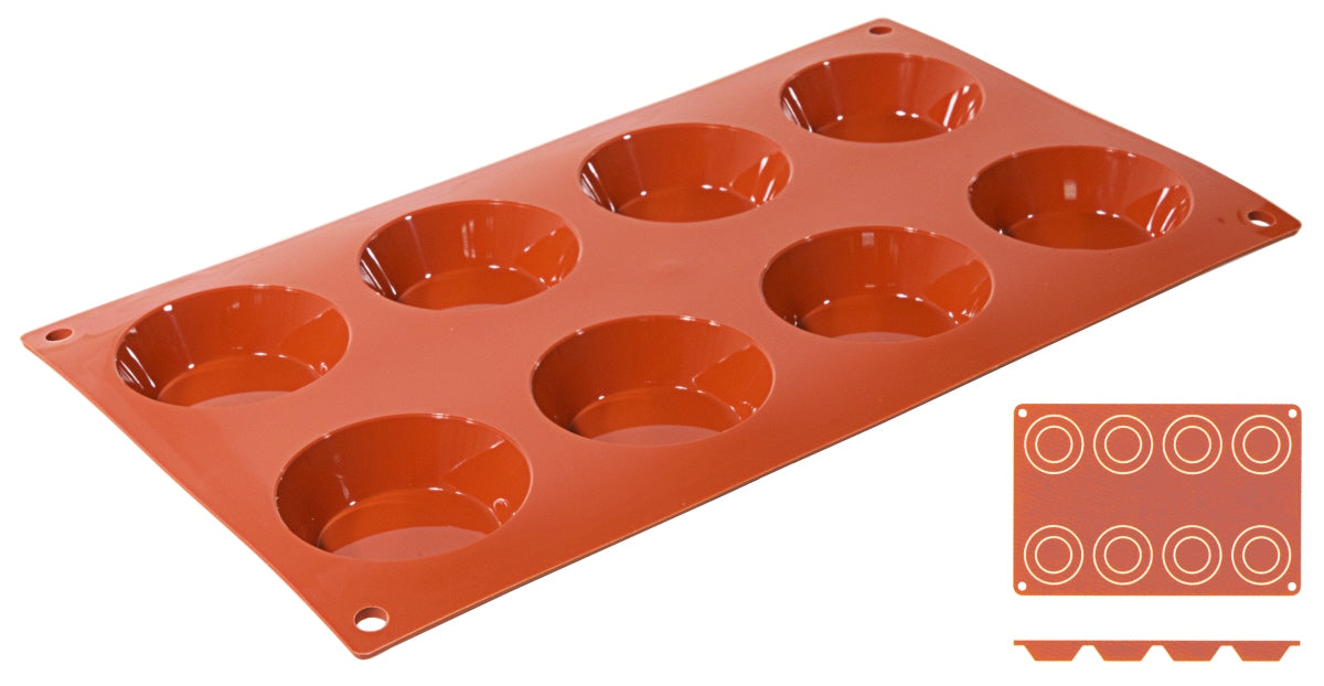 Non-Stick Tartlet Moulds with 8 moulds