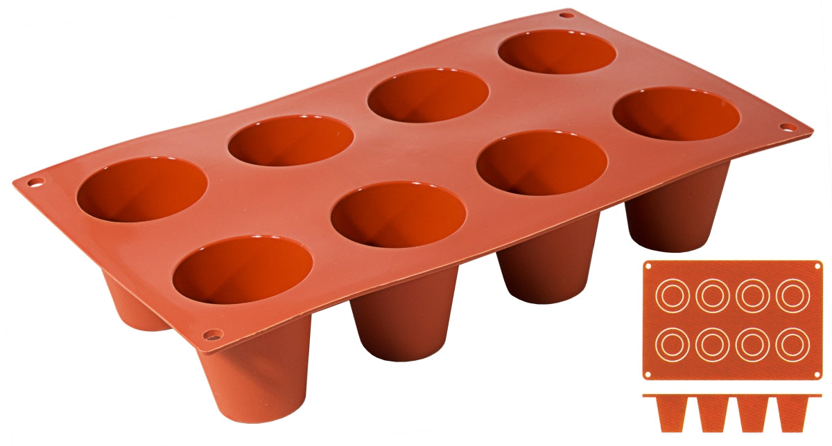 Non-Stick Dariol Moulds with 8 moulds