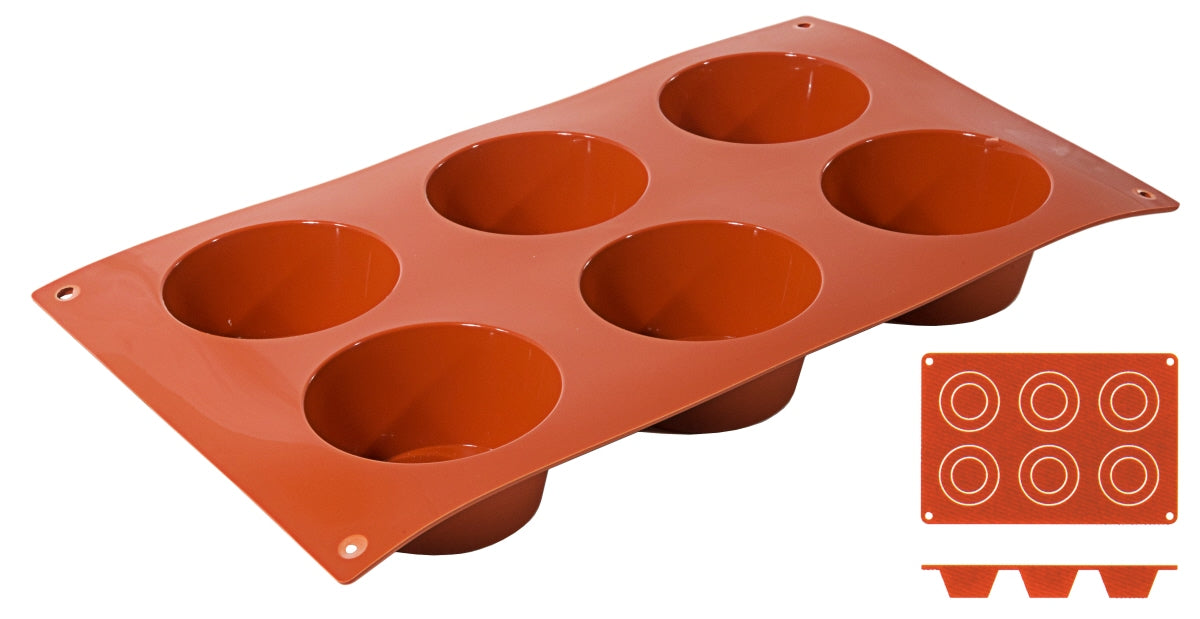 Non-Stick Muffin Moulds for 6 moulds