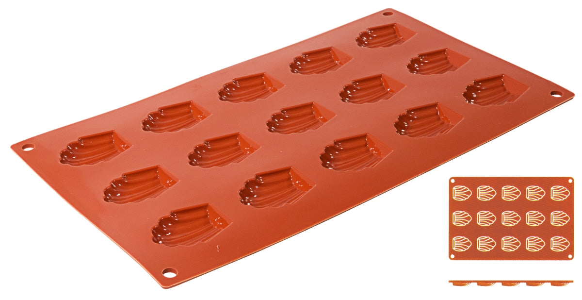 Non-Stick Madeleine Moulds for 15 moulds