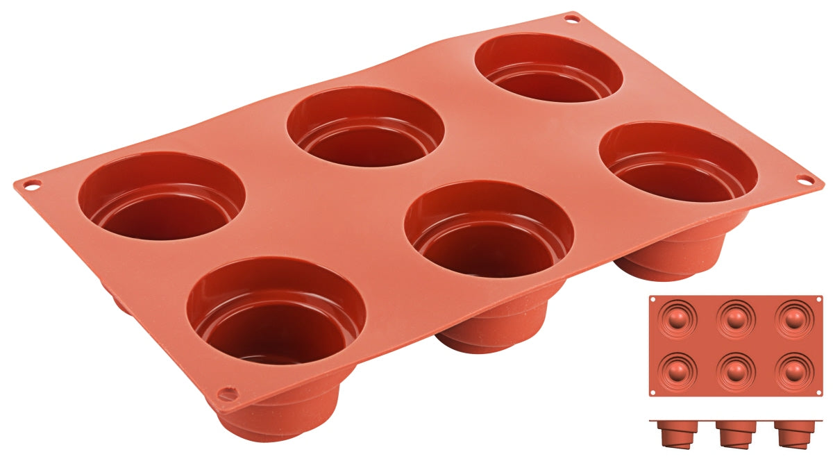 Non-Stick Spiral Tower Moulds with 6 moulds