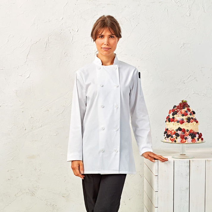 Premier Women’s Long Sleeve Chef Jacket