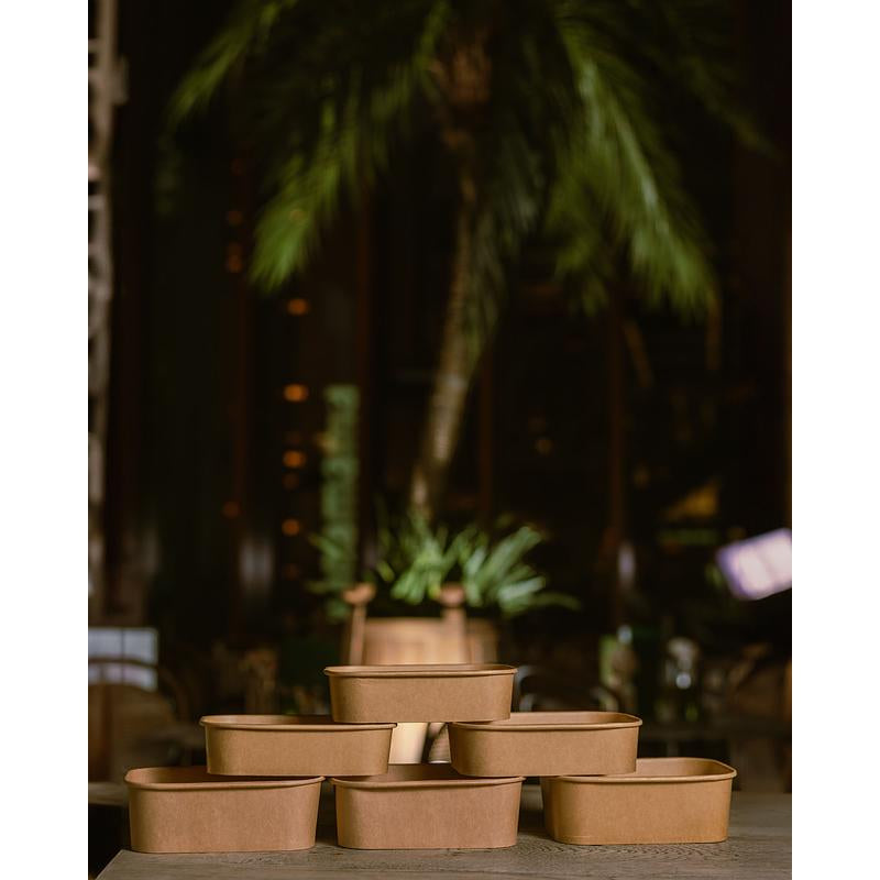 Takeaway Kraft Rectangular Bowls