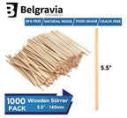 Belgravia Eco Friendly Birchwood Wooden 5.5" Coffee Stirrers / Pack of 1000